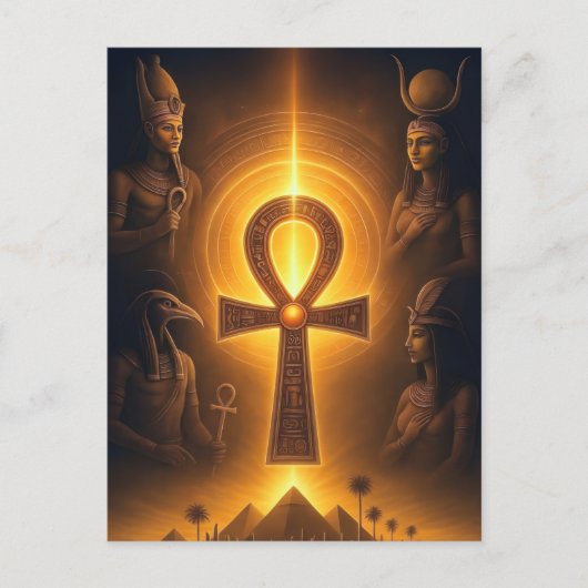 Cartes Pour Fêtes Annuelles Ancient Egyptian Postcard | Pharaonic Art Design b (Devant)