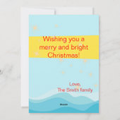 Cartes Pour Fêtes Annuelles Ancre de Noël nautique (Dos)