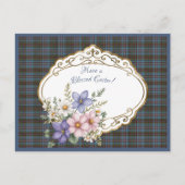 Cartes Pour Fêtes Annuelles Anderson Ancien Tartan écossais Pâques Floral (Devant)