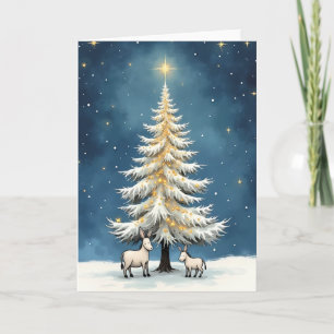 Cartes Pour Fêtes Annuelles Ânes et sapin de Noël