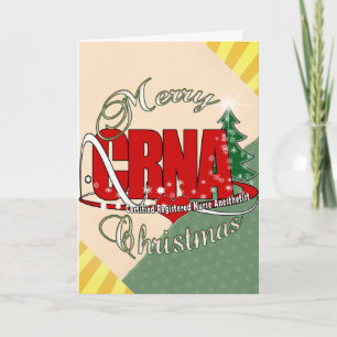 Cartes Pour Fêtes Annuelles Anesthésiste d'infirmière de JOYEUX NOËL de CRNA