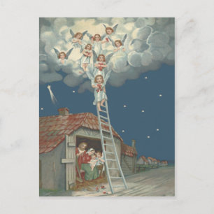 Cartes Pour Fêtes Annuelles ange crèche Noël Jésus chrétien