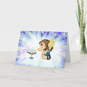 Cartes Pour Fêtes Annuelles Ange de Menorah