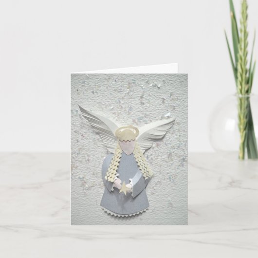 Cartes Pour Fêtes Annuelles "Ange de neige " (Devant)