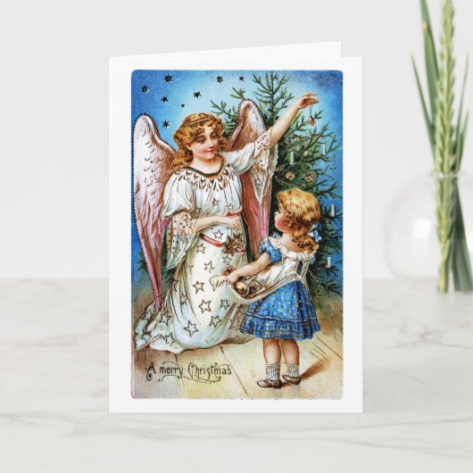 Cartes Pour Fêtes Annuelles Ange de Noël (Devant)