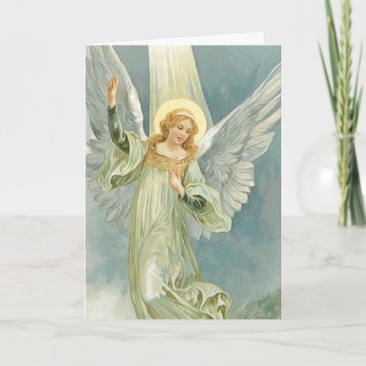 Cartes Pour Fêtes Annuelles Ange de Noël (Devant)