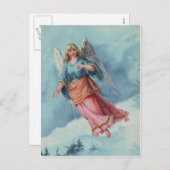 Cartes Pour Fêtes Annuelles Ange de Noël (Devant / Derrière)