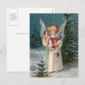 Cartes Pour Fêtes Annuelles "Ange de Noël " (Devant / Derrière)