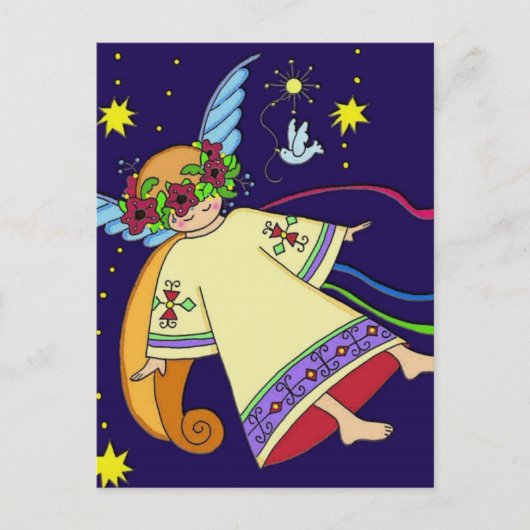 Cartes Pour Fêtes Annuelles Ange de Noël (Devant)