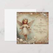 Cartes Pour Fêtes Annuelles Ange de Noël (Devant / Derrière)