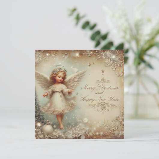 Cartes Pour Fêtes Annuelles Ange de Noël (Debout devant)