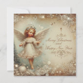 Cartes Pour Fêtes Annuelles Ange de Noël (Devant)