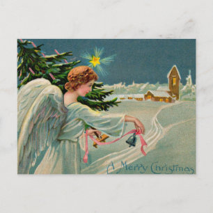 Cartes Pour Fêtes Annuelles ange de Noël 1908 Joyeux Noël