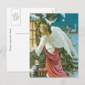 Cartes Pour Fêtes Annuelles Ange de Noël à la fenêtre (Devant / Derrière)
