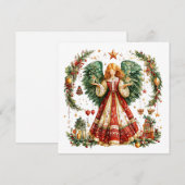 Cartes Pour Fêtes Annuelles Ange de Noël avec bougies (Devant / Derrière)