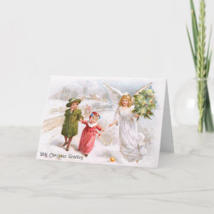 Cartes Pour Fêtes Annuelles Ange de Noël avec des enfants