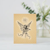 Cartes Pour Fêtes Annuelles Ange de Noël d'or (Debout devant)