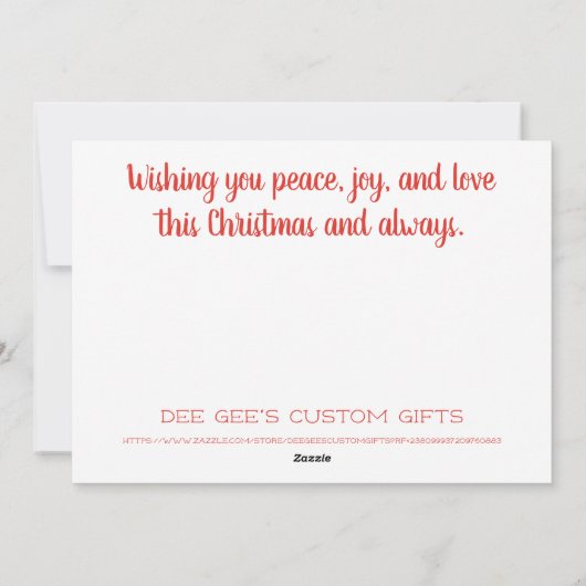 Cartes Pour Fêtes Annuelles Ange de Noël et cardinal (Dos)