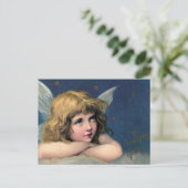 Cartes Pour Fêtes Annuelles Ange de Noël et étoiles d'or (Debout devant)