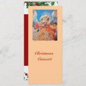 CARTES POUR FÊTES ANNUELLES ANGE DE NOËL MUSICAL (Devant / Derrière)