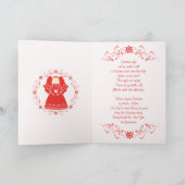 Cartes Pour Fêtes Annuelles Ange de Noël rouge pour mère (Intérieur)