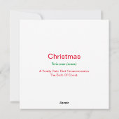 Cartes Pour Fêtes Annuelles "Ange de Noël venu du monde entier" (Dos)