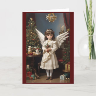 Cartes Pour Fêtes Annuelles Ange de Noël victorien vintage rétro