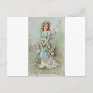 Cartes Pour Fêtes Annuelles Ange de Noël Vintage