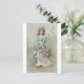 Cartes Pour Fêtes Annuelles Ange de Noël Vintage (Debout devant)