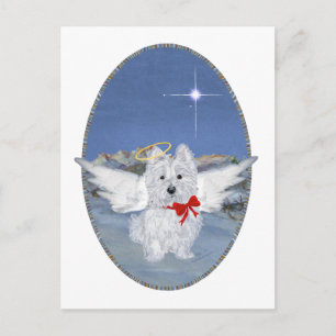 Cartes Pour Fêtes Annuelles Ange de Noël Westie
