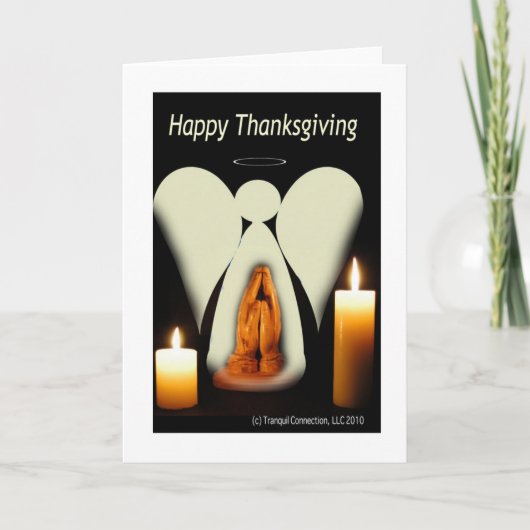 Cartes Pour Fêtes Annuelles Ange de thanksgiving (Devant)