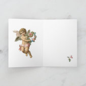 Cartes Pour Fêtes Annuelles Ange de Valentine (bleu) (Intérieur)