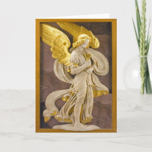 Cartes Pour Fêtes Annuelles Ange d'or (Devant)