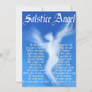 Cartes Pour Fêtes Annuelles Ange du solstice