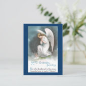 Cartes Pour Fêtes Annuelles Ange et cru Pâques de fleurs de crocus (Debout devant)