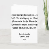 Cartes Pour Fêtes Annuelles Ange et Mary (Dos)