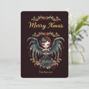 Cartes Pour Fêtes Annuelles Ange gothique foncé Noël