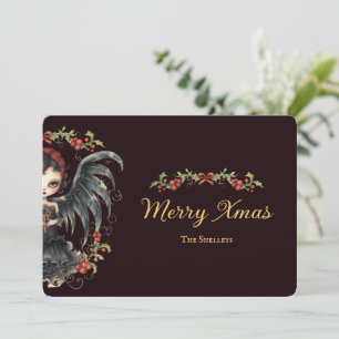 Cartes Pour Fêtes Annuelles Ange gothique foncé Noël