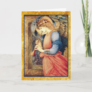 Cartes Pour Fêtes Annuelles Ange jouant Noël de flageolet