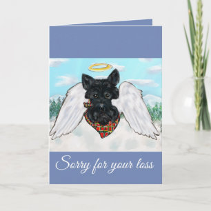 Cartes Pour Fêtes Annuelles Ange Terrier Écossais Noir