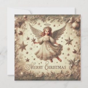 Cartes Pour Fêtes Annuelles Ange Vintage
