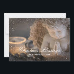 Cartes Pour Fêtes Annuelles Angel Christian Christmas Winter Holiday Cards<br><div class="desc">Religious Christmas cards featuring a praying angel,  snowflakes and stars.</div>