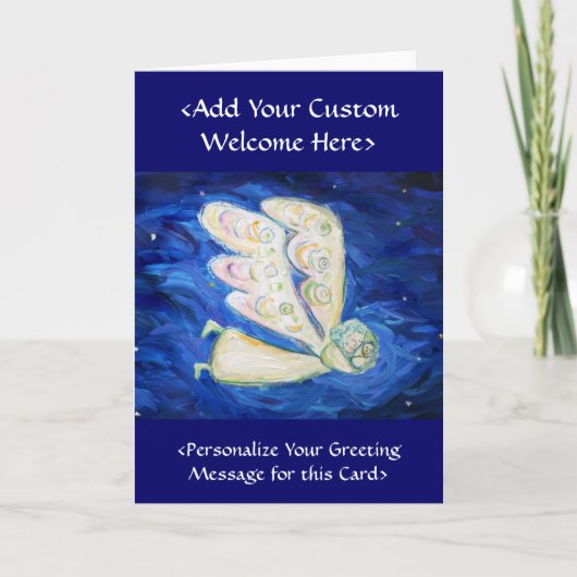 Cartes Pour Fêtes Annuelles Angel Custom Holiday Note ou Greeting Card (Devant)