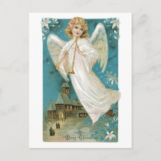 Cartes Pour Fêtes Annuelles Angel de Christmas (Devant)