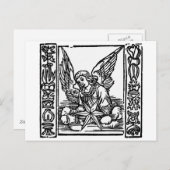 CARTES POUR FÊTES ANNUELLES ANGEL DE NOËL (Devant / Derrière)
