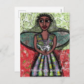 Cartes Pour Fêtes Annuelles Angel de solidarité (Devant / Derrière)