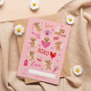 Cartes Pour Fêtes Annuelles Angel Dogs Classe Valentine