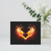 Cartes Pour Fêtes Annuelles Angel Fire Heart with Wings (Debout devant)