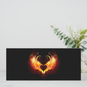 Cartes Pour Fêtes Annuelles Angel Fire Heart with Wings (Debout devant)