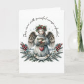 Cartes Pour Fêtes Annuelles Angel Il Est Arrivé À Minuit Clair Noël (Devant)